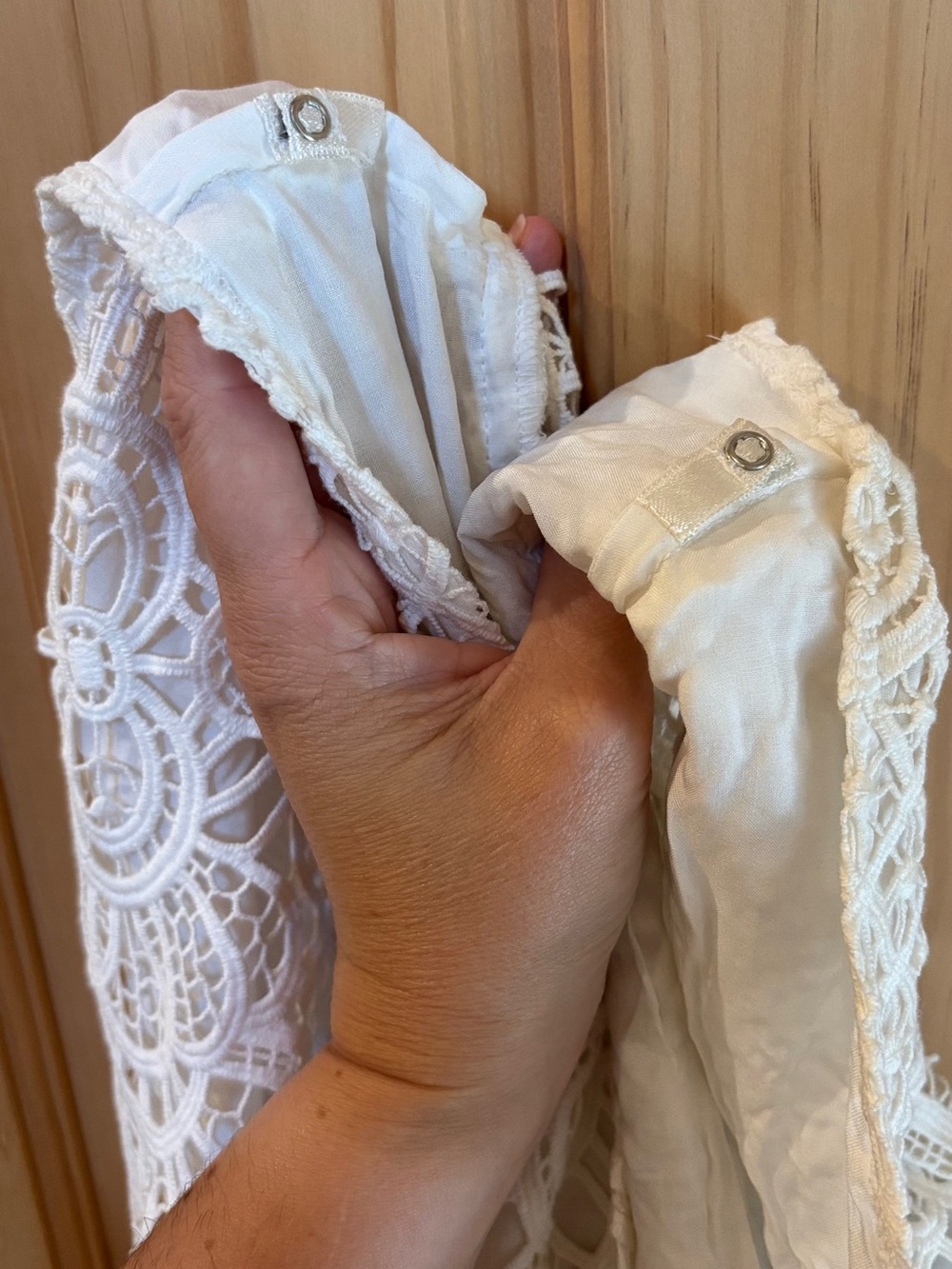 🆕 Sezane Sarah Crochet Ivory Dress Sz 40 - Picture 13 of 15